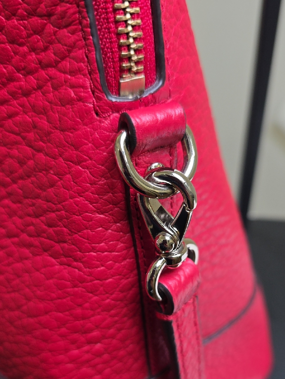 KATE SPADE SMALL RACHELLE Hot Chili Red Leather Bag BAY STREET EUC - Picture 6 of 16